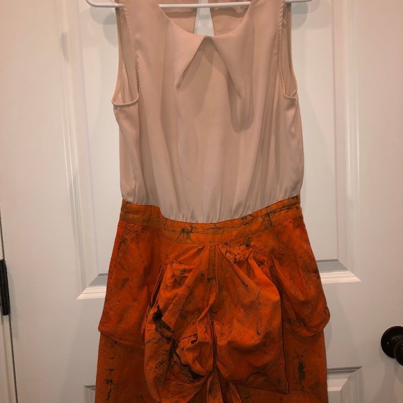Sugarlips Orange Crinkle Dress - Picture 8 of 11
